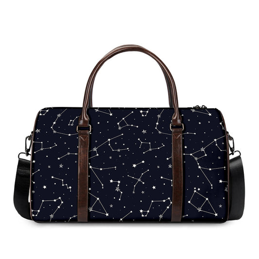 Constellation Stars Pattern Print Duffle Bag