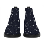 Constellation Stars Pattern Print Flat Ankle Boots