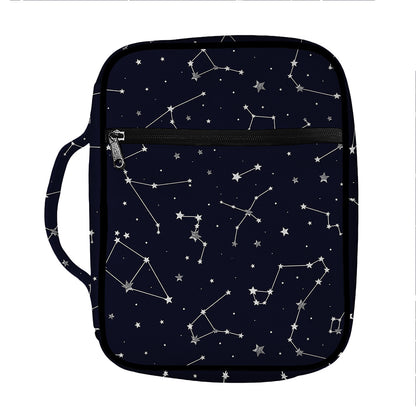 Constellation Stars Pattern Print Front Pocket Bible Bag