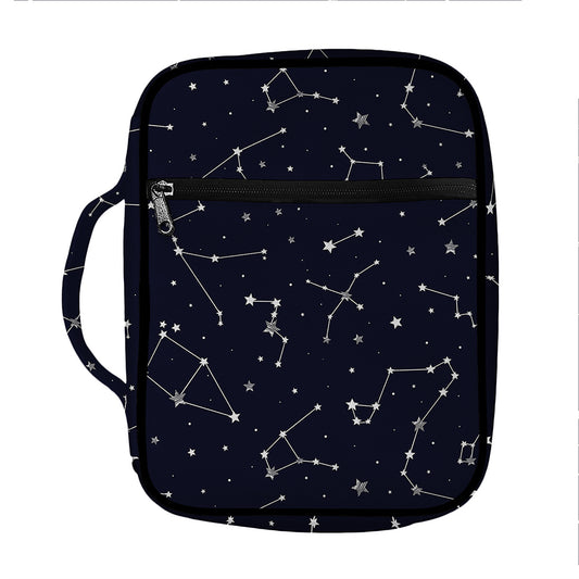 Constellation Stars Pattern Print Front Pocket Bible Bag