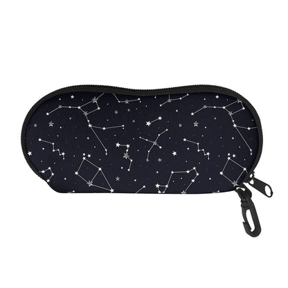 Constellation Stars Pattern Print Glasses Case