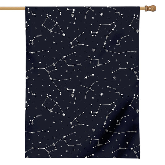 Constellation Stars Pattern Print House Flag