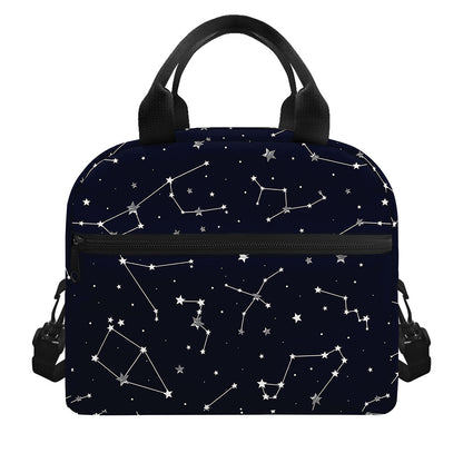 Constellation Stars Pattern Print Insulated Lunch Bag