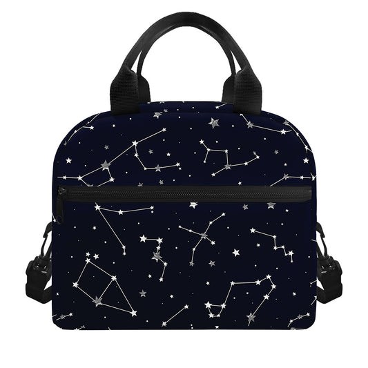 Constellation Stars Pattern Print Insulated Lunch Bag