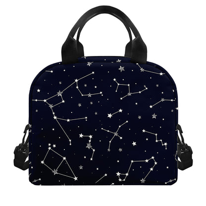 Constellation Stars Pattern Print Insulated Lunch Bag
