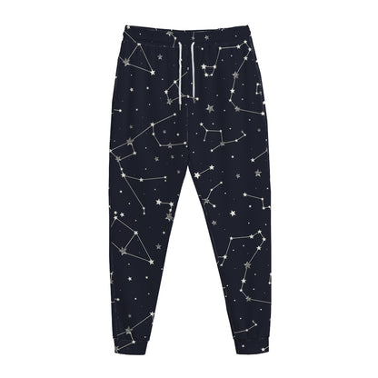 Constellation Stars Pattern Print Jogger Pants