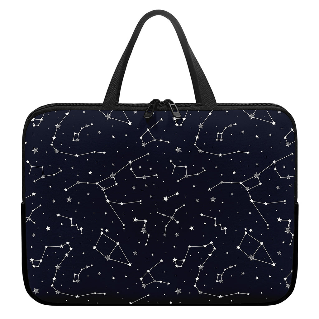 Constellation Stars Pattern Print Laptop Sleeve With Handle
