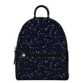 Constellation Stars Pattern Print Leather Backpack