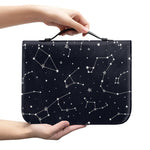 Constellation Stars Pattern Print Leather Bible Cover
