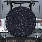 Constellation Stars Pattern Print Leather Spare Tire Cover