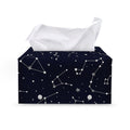 Constellation Stars Pattern Print Leather Tissue Box Cover