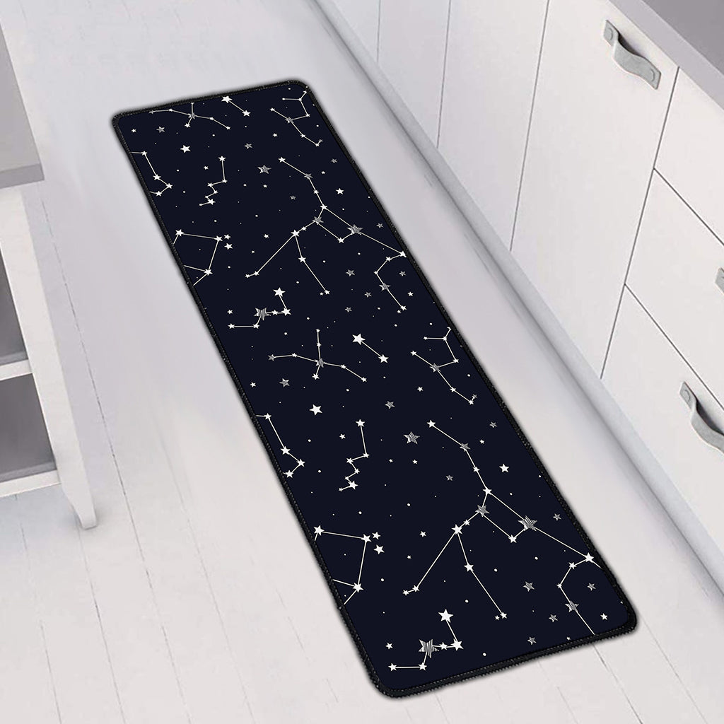 Constellation Stars Pattern Print Long Kitchen Mat