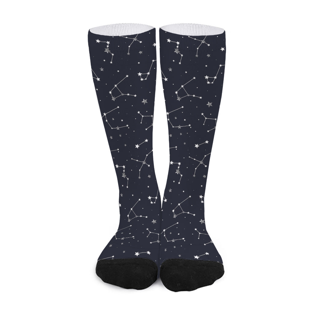 Constellation Stars Pattern Print Long Socks