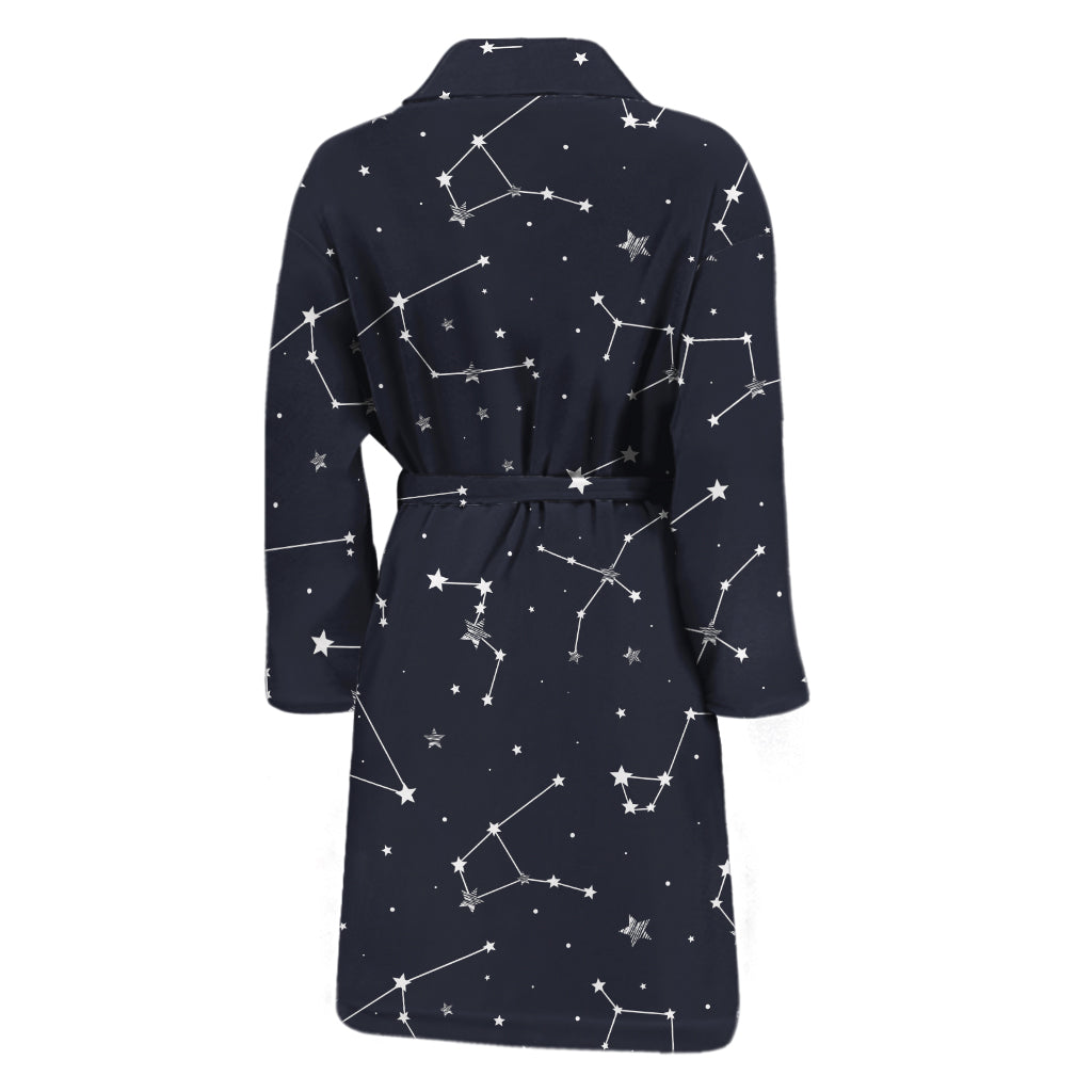 Constellation Stars Pattern Print Men's Bathrobe