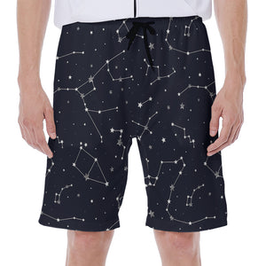 Constellation Stars Pattern Print Men's Beach Shorts