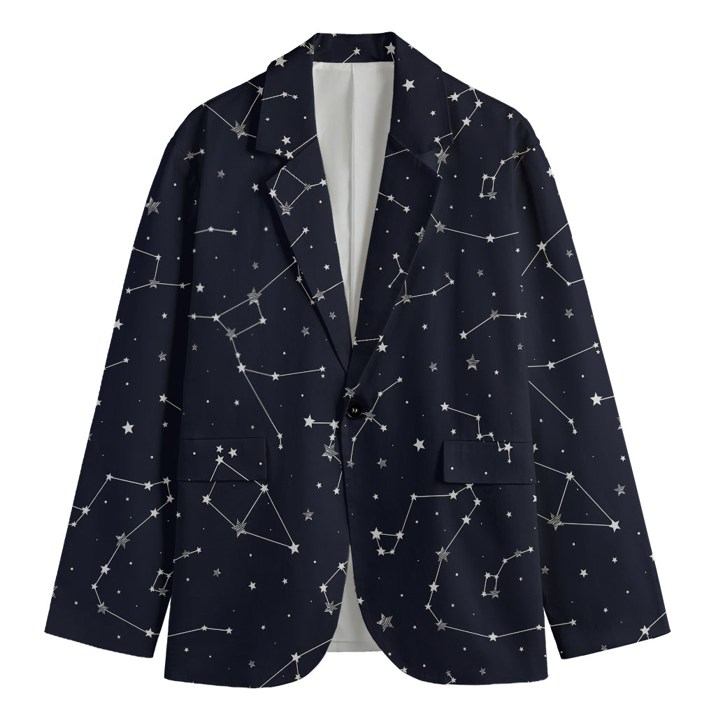 Constellation Stars Pattern Print Men's Blazer