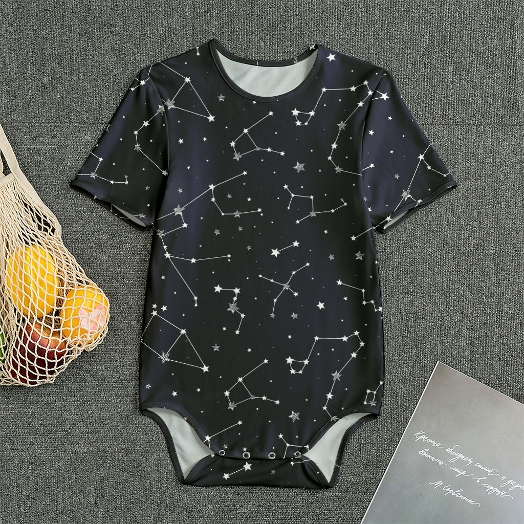 Constellation Stars Pattern Print Men's Bodysuit