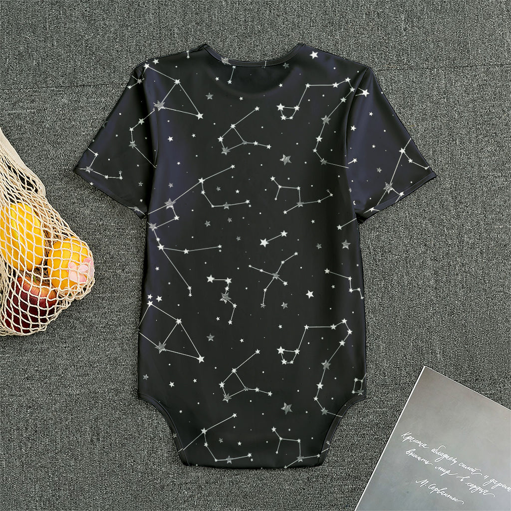 Constellation Stars Pattern Print Men's Bodysuit