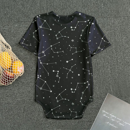 Constellation Stars Pattern Print Men's Bodysuit