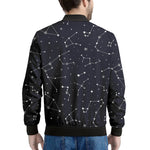 Constellation Stars Pattern Print Men's Bomber Jacket