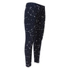 Constellation Stars Pattern Print Men's Compression Pants