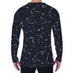 Constellation Stars Pattern Print Men's Long Sleeve T-Shirt
