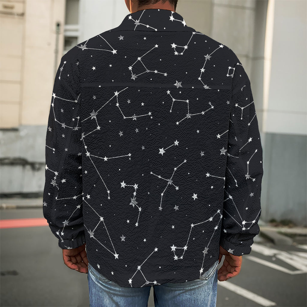 Constellation Stars Pattern Print Men's Shirt Jacket