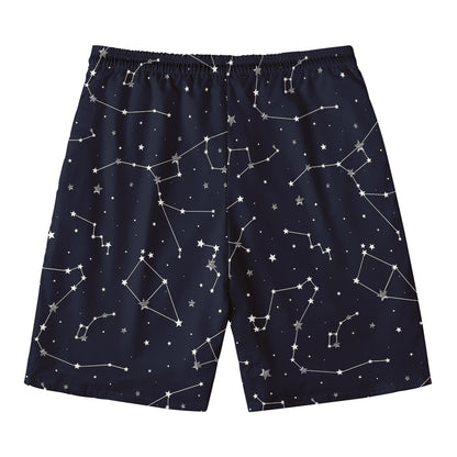 Constellation Stars Pattern Print Men's Swim Trunks