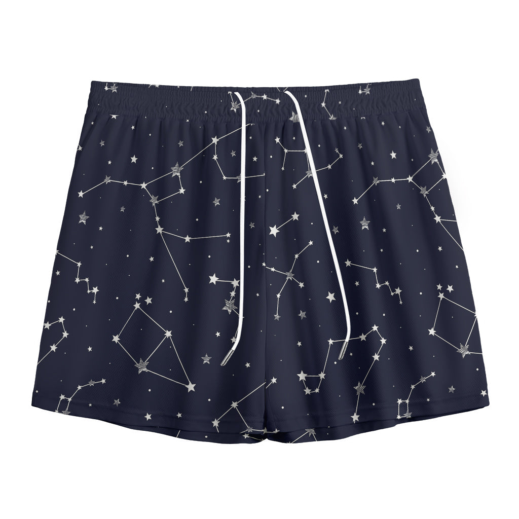 Constellation Stars Pattern Print Mesh Shorts