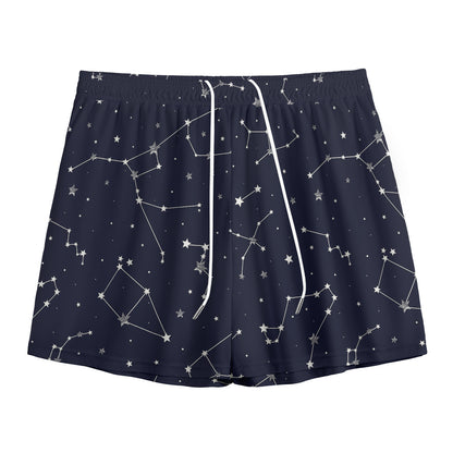 Constellation Stars Pattern Print Mesh Shorts