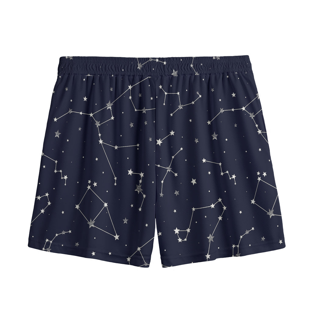 Constellation Stars Pattern Print Mesh Shorts