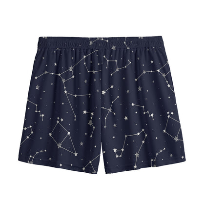 Constellation Stars Pattern Print Mesh Shorts