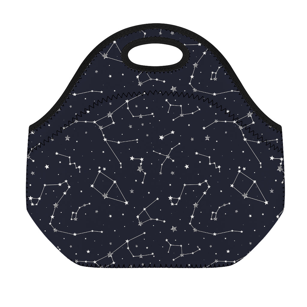 Constellation Stars Pattern Print Neoprene Lunch Bag