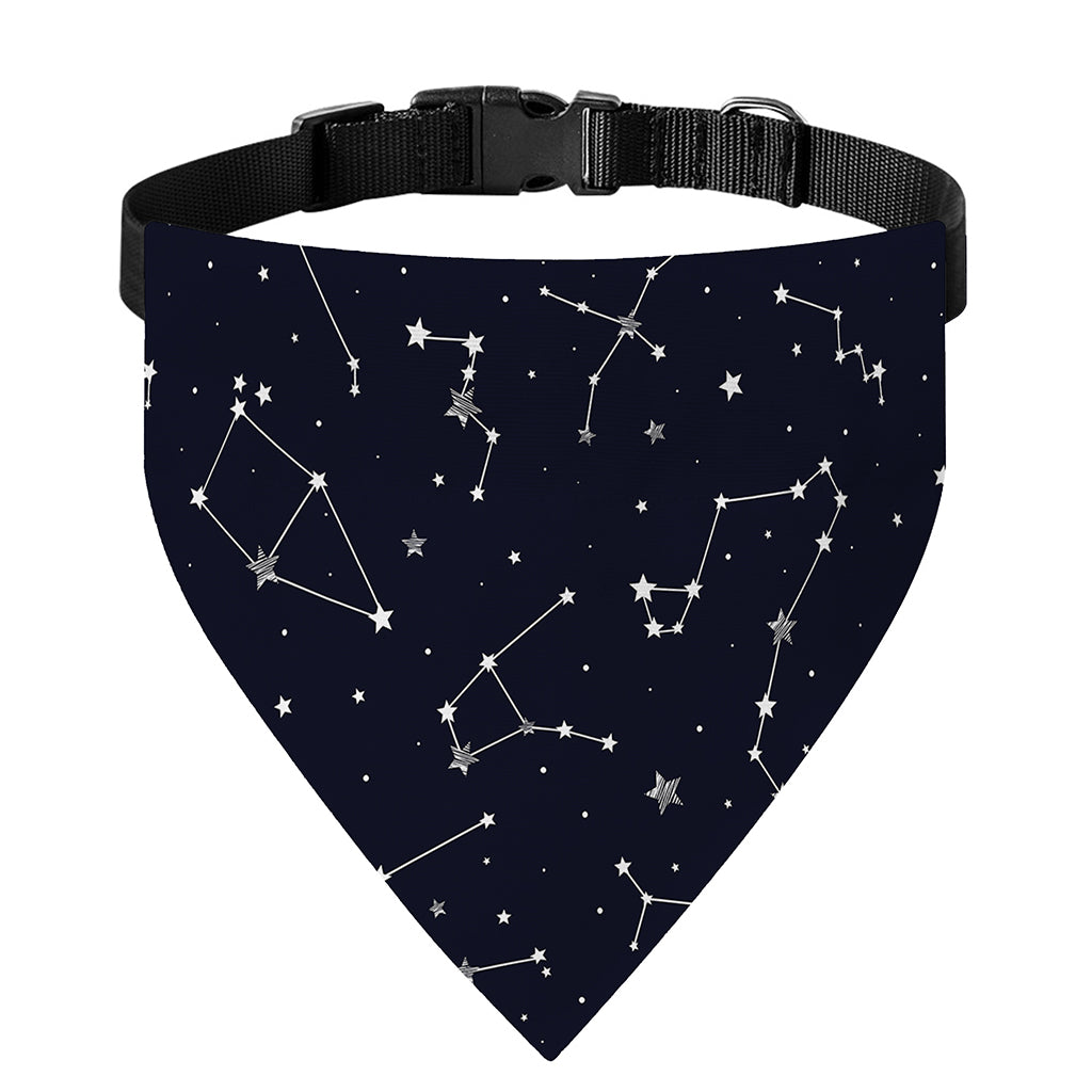 Constellation Stars Pattern Print Over The Collar Dog Bandana