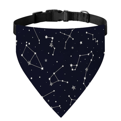 Constellation Stars Pattern Print Over The Collar Dog Bandana
