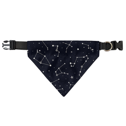 Constellation Stars Pattern Print Over The Collar Dog Bandana