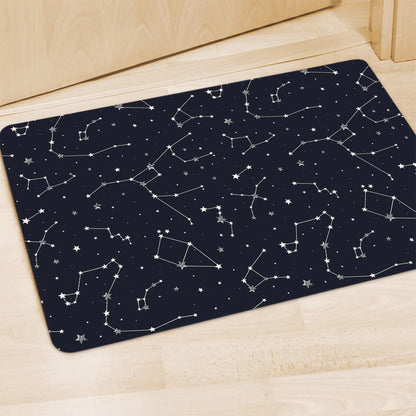 Constellation Stars Pattern Print Polyester Doormat