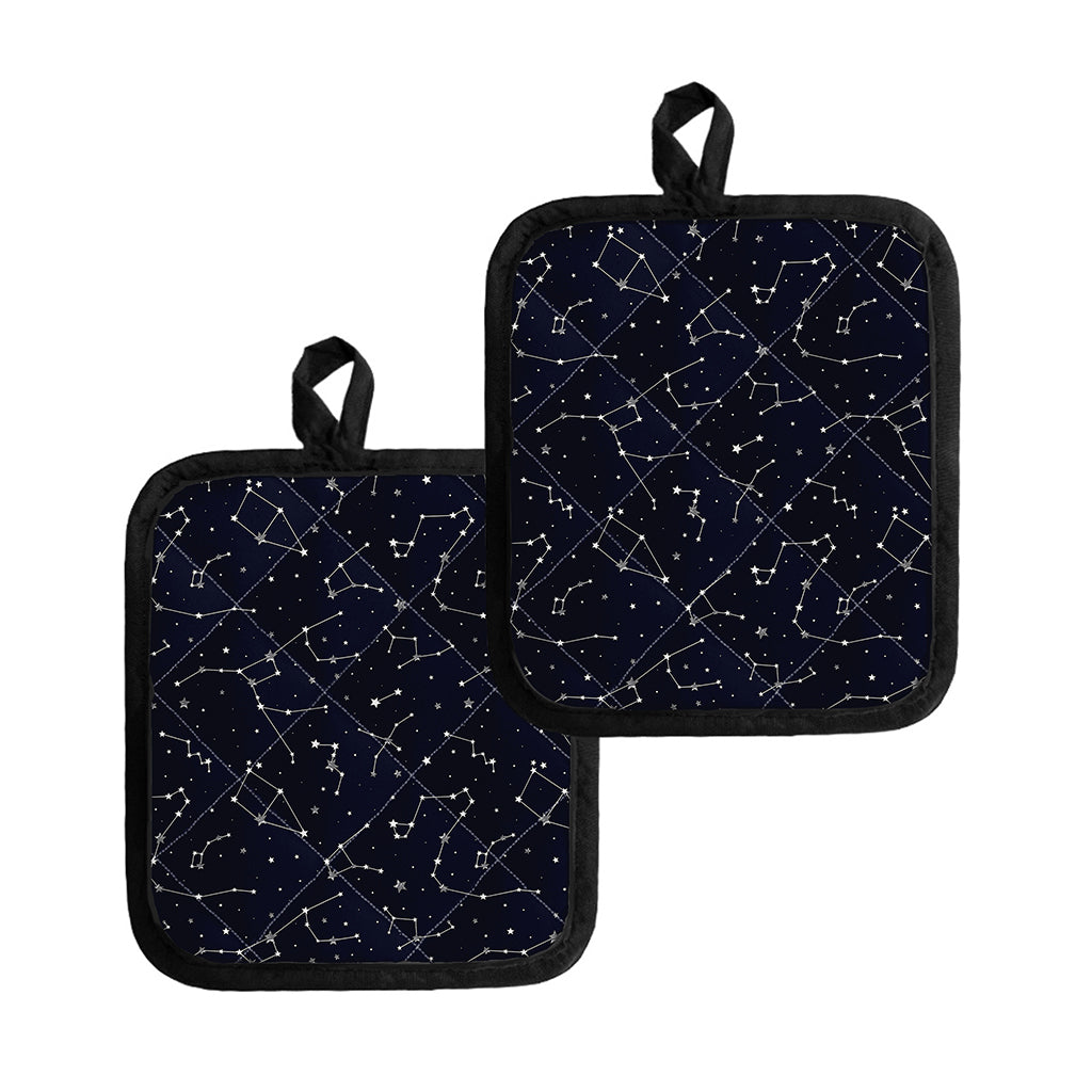 Constellation Stars Pattern Print Pot Holders