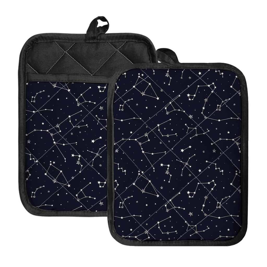 Constellation Stars Pattern Print Pot Holders With Pocket