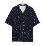 Constellation Stars Pattern Print Rayon Hawaiian Shirt
