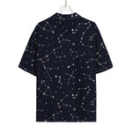 Constellation Stars Pattern Print Rayon Hawaiian Shirt