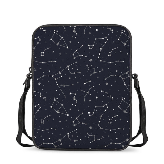 Constellation Stars Pattern Print Rectangular Crossbody Bag