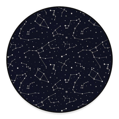 Constellation Stars Pattern Print Round Floor Mat