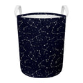 Constellation Stars Pattern Print Round Laundry Basket
