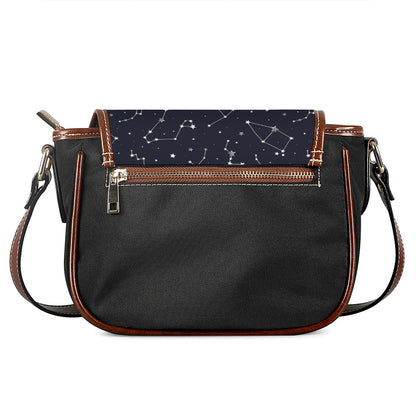 Constellation Stars Pattern Print Saddle Bag