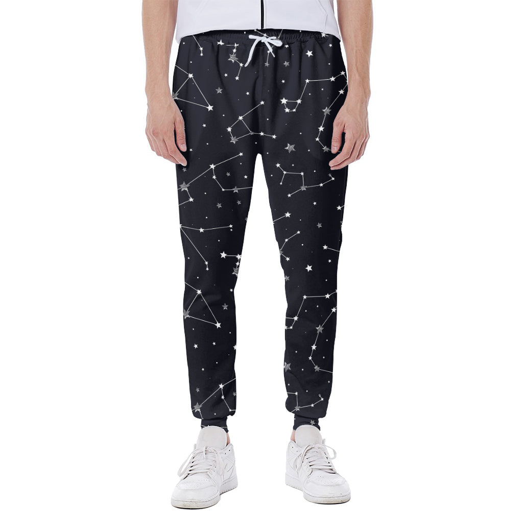 Constellation Stars Pattern Print Scuba Joggers