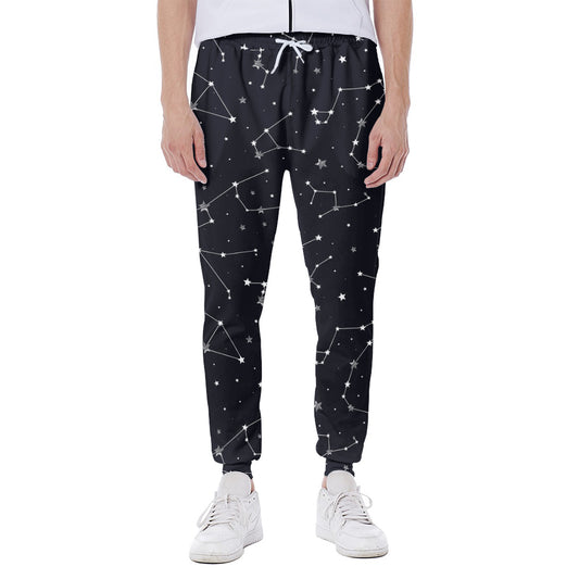 Constellation Stars Pattern Print Scuba Joggers