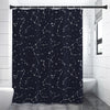 Constellation Stars Pattern Print Shower Curtain