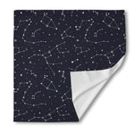 Constellation Stars Pattern Print Silk Bandana