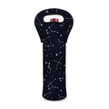 Constellation Stars Pattern Print Single Neoprene Wine Tote